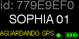 Tela do tracker aguardando GPS